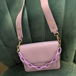 J.W. Pei Purple Chain Crossbody Bag